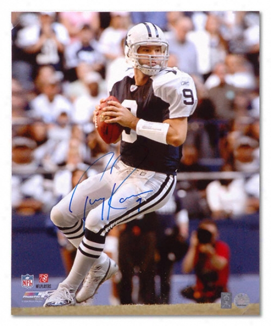 Tony Romo Dallas Cowboys - Looking To Pass - Autographed 16x20 Photograph