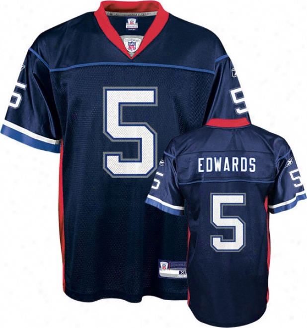 Trent Edwards Jersey: Reebok Navy Replica #5 Buffalo Bills Jersey