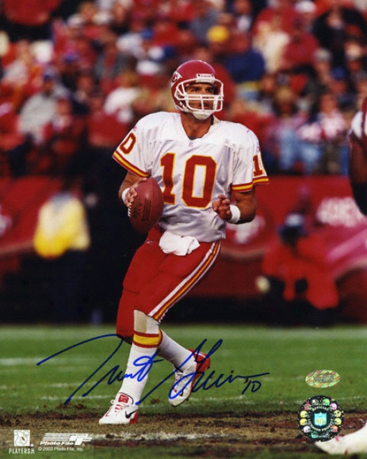 Trent Unripe Kansas City Chiefs - Dropping Back To Pass - 8x10 Autographed Photograph