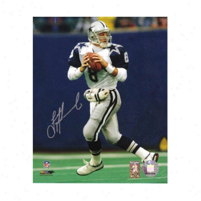 Troy Aikman Dallas Cowboys - 2 Star Jersey - Autographed 8x10 Photograph