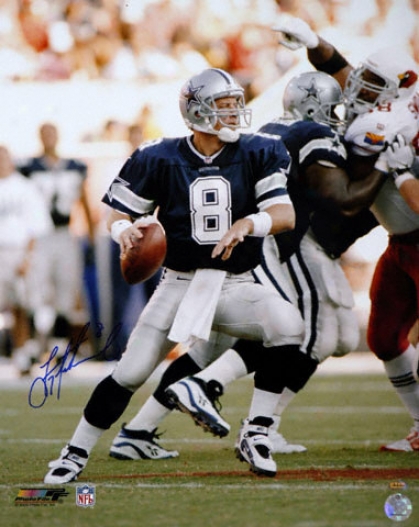Troy Aikman Dallas Cowboys - Passing - Autographed 16x20 Photograph