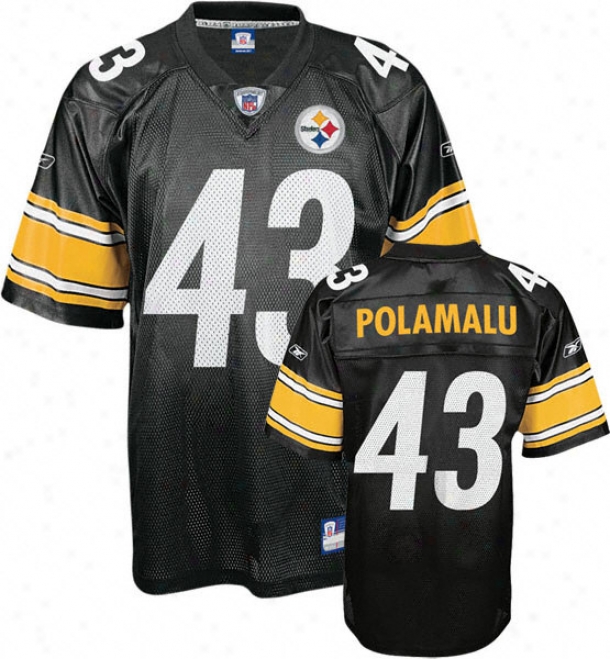 Troy Polamalu Black Reebok Nfl Pittsburgh Steelers Toddler Jersey
