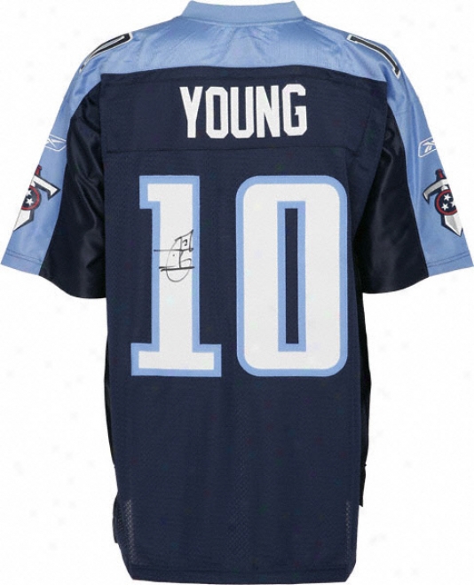 Vince Young Autographed Jersey  Details: Tennessee Titans, Swingman