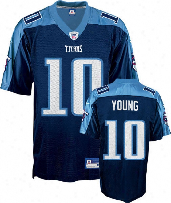 Vince Young Jersey: Reebok Navy Replica #10 Tennessee Titans Jersey