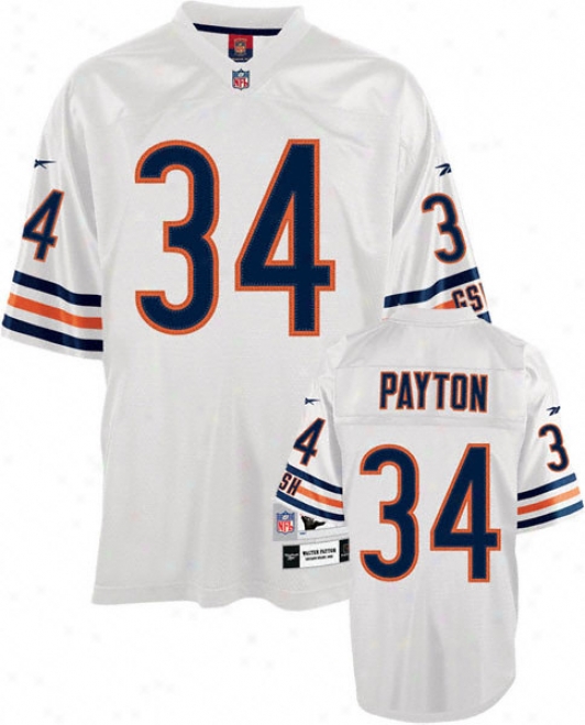 Walter Payton White Reebok Eqt Replithentic Throwback Chicago Bears Youth Jersey