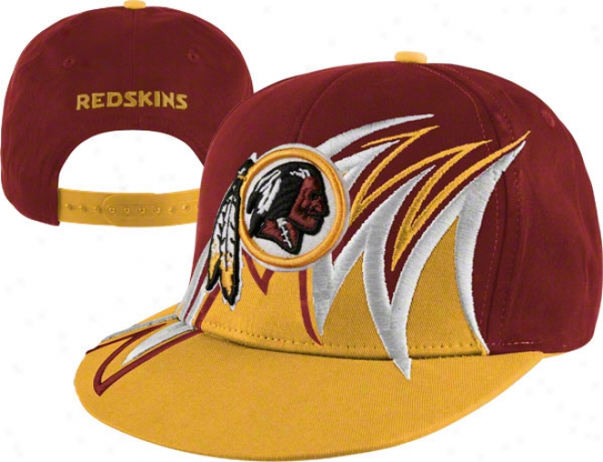 Washington Redskins 2 Tone Contrary Slash Snapback Hat