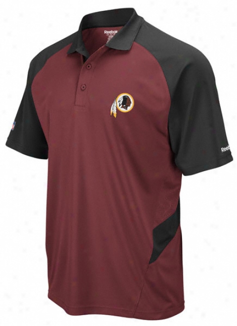 Washington Redskins 2910 Burgundy Sideline Statement Polo Shirt