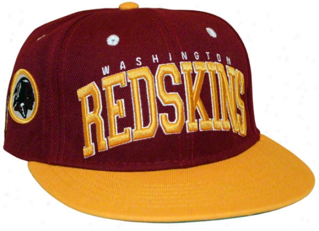 Washington Redskins Big Text 2 Tone Flatbill Snapback Cardinal's office