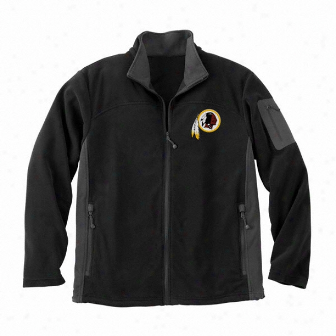 Washington Redskins Black Full Zip Micro Fleece Jacket