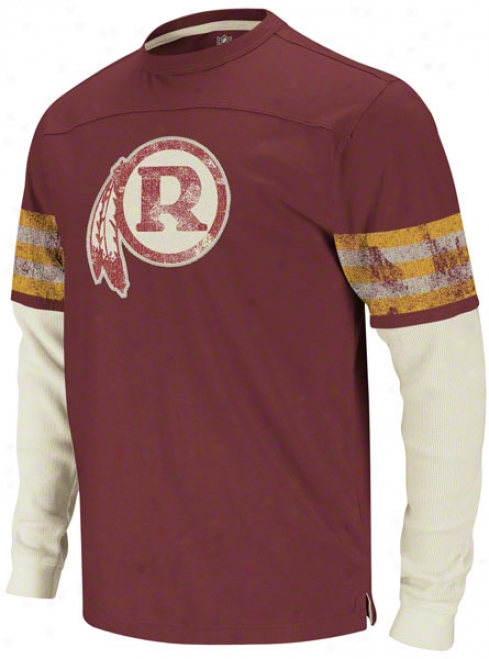 Washington Redskins Burgundy Vintage Thermal Long Sleeve Shirt