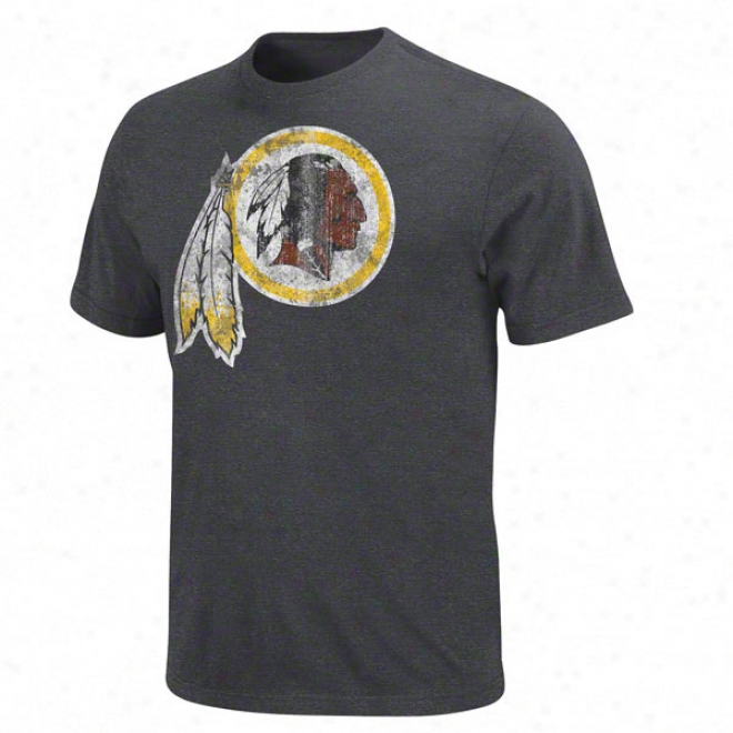 Washington Redskins Charcoal Vintage Logo Iii T-shirt