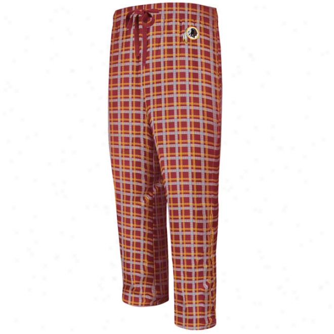 Washington Redskins Crissbar Red Flannel Sleep Pants