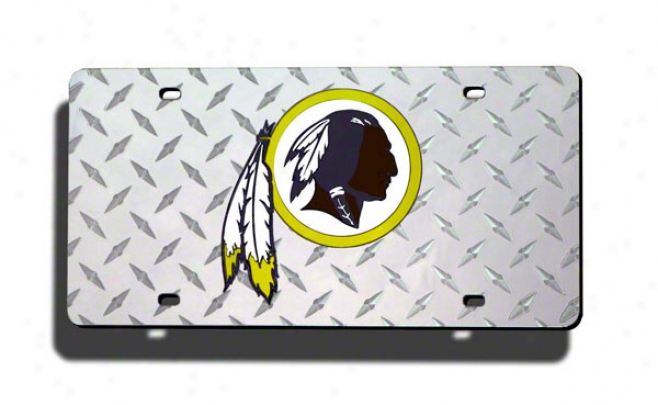 Washington Redskins Diamond License Plate Laser Tag