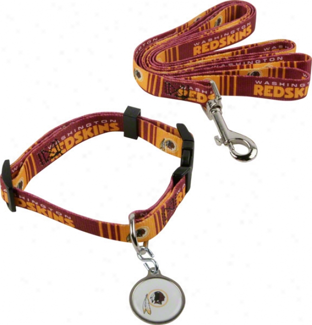 Washington Redskins Dog Collar & Leash Set