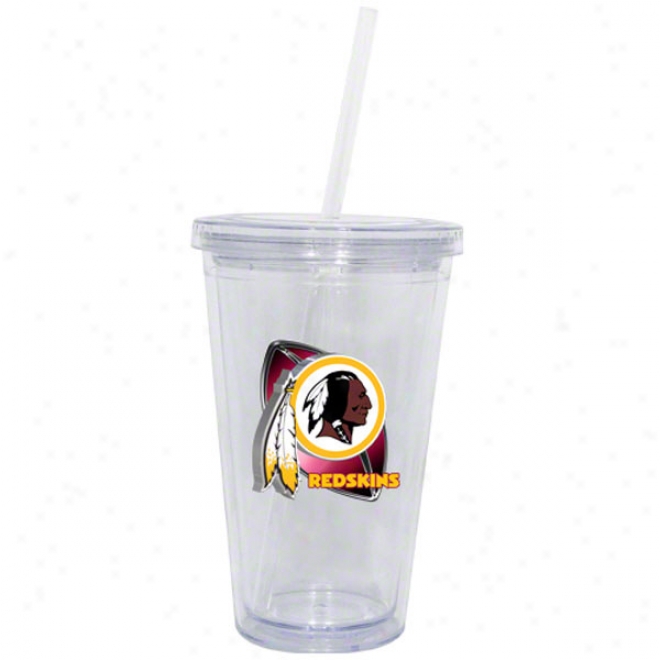 Washington Redskins Double Wall Tumbler Withh Straw