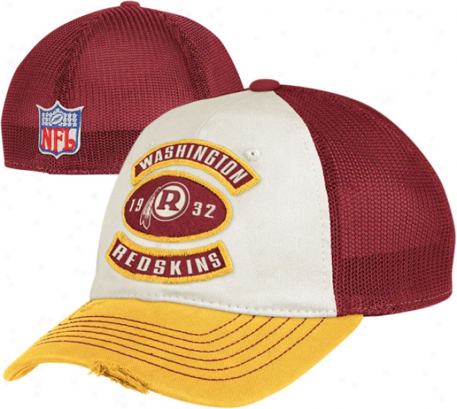 Washington Redskins Flex Hat: Established Date Mesh Back Lifestyle Slouch Flex Hat