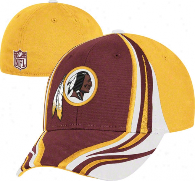 Washington Redskins Flex Hat: Structured Race Stripes Flex Hat