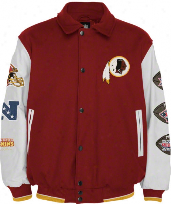 Washington Redskins Full-zip Commemorative Wool Varsity Jacket