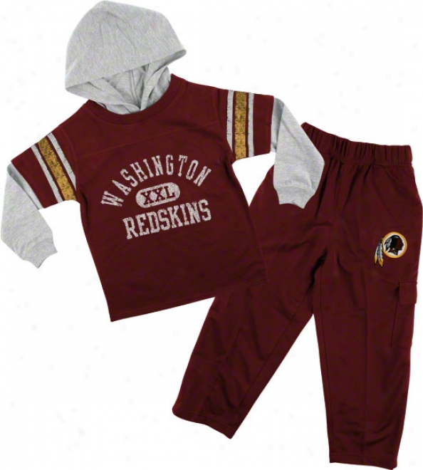 Washington Redskins Kid's 4-7 Faux Layerer Jersey And Languish Set