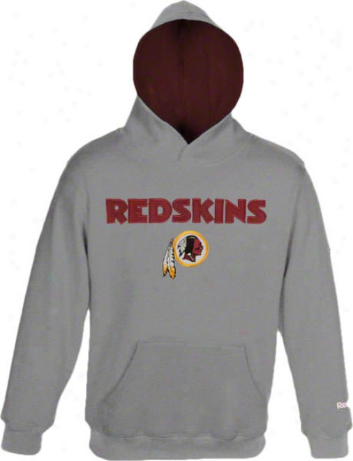 Washington Redskins Kids (4-7) Grey Sportsman Fleece Hooded Sweatshirt