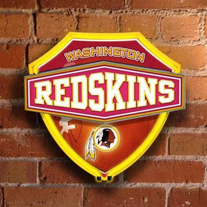 Washington Redskins Neon Shield Wall Lamp