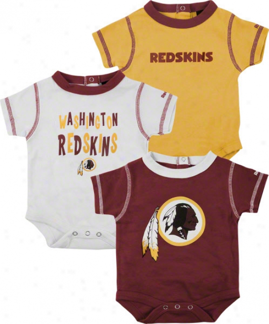 Washington Redskins Newborn 3-piece Creeper Write