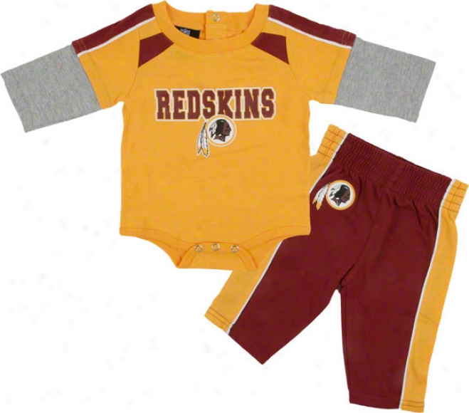 Washington Redskins Newborn Long Sleeve Creeer And Pants Set