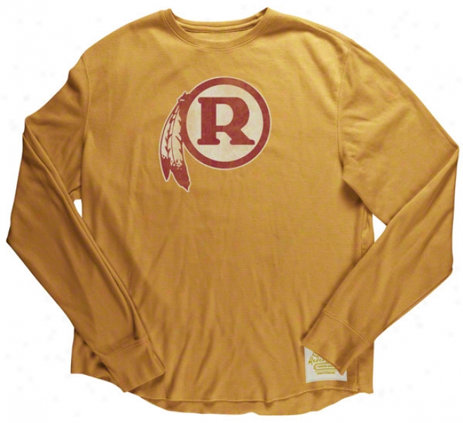 Washington Redskins Retro Sport Bigger Better Retro Logo Warm Long Sleeve T-shirt