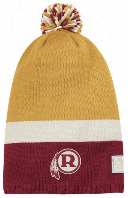 Washington Redskins Retro Sport Long Pom Knit Hat