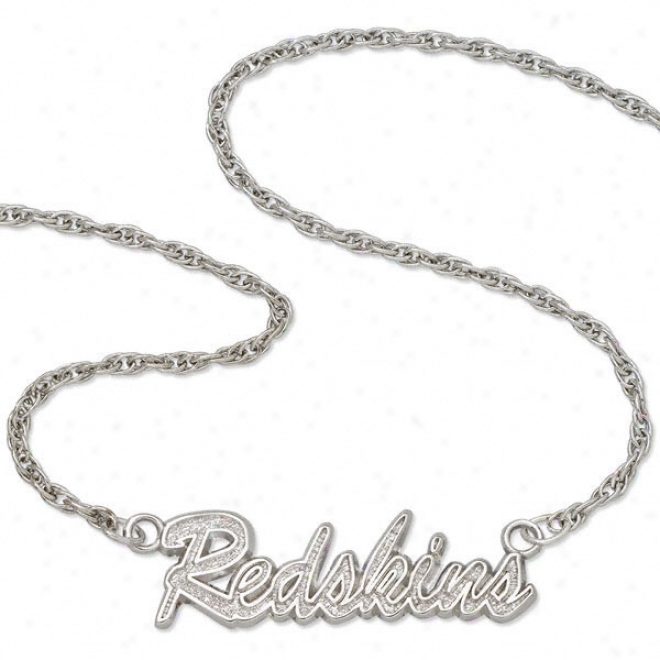 Washington Redskins Script Necklace