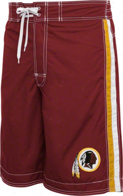 Washington Redskins Solid Team Color Nylon Twill Board Shorts