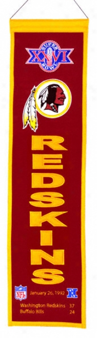 Washington Redskins Super Bowl Xxvi Banner