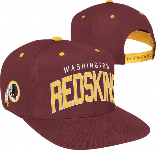 Washington Redskins Team Arch Snapback Adjustable Hat