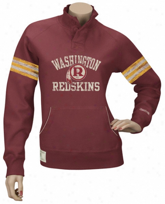 Washington Redskins Women's Classics Fleece Henley Sweatshirt