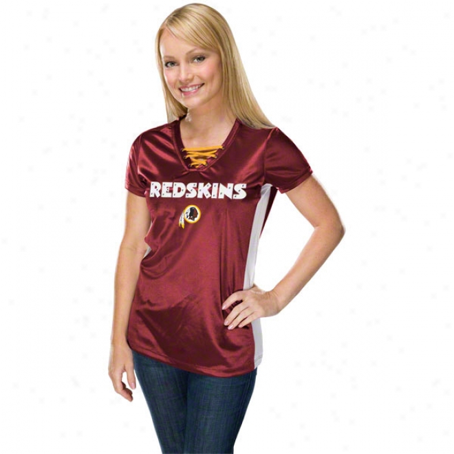 Washington Redskins Women's Draft Me Iv Red Short Sleeve Excel