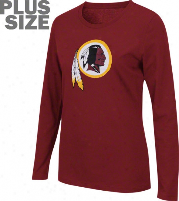 Washington Redskins Women's Plus Size Jazzed Up Long Sleeve Tee