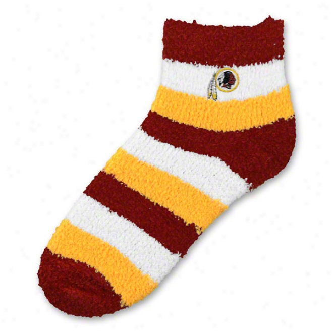 Washongton Redskins Women's Pro Stripe Sleep Soft Socks