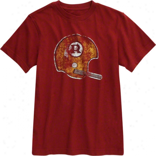 Washington Redskins Youth Sketch Helmet Super Soft T-shirt