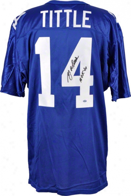 Y.a. Titt1e Autographed Jersey  Details: New York Giants, Wilson, Hof Inscripyion