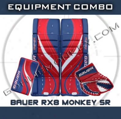 Bauer Re-flex Rx8 Monkey Speckal Edition Sr Goalie Equipment Combo