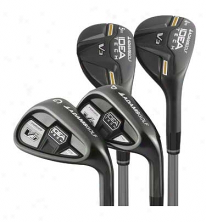 Adams Idea Tech V3 Forged Iron Set 4h-7h, 8-gw With Graphite Shafts