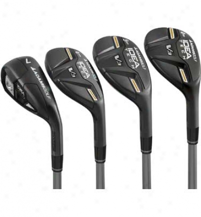 Adams Idea Tech V3 Hybrid Iron Set 4-6 With Graphite Shafts, 7-pw, Gw With Steel Shafts