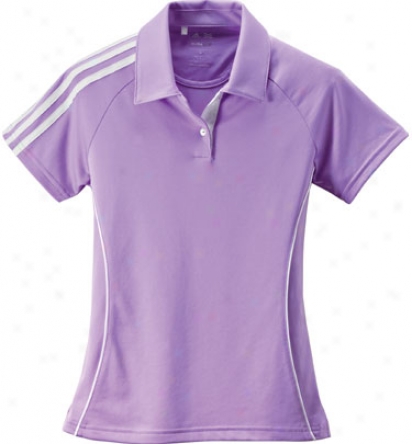 Adidas Junior Girls Climalite 3-stripes Piped Polo