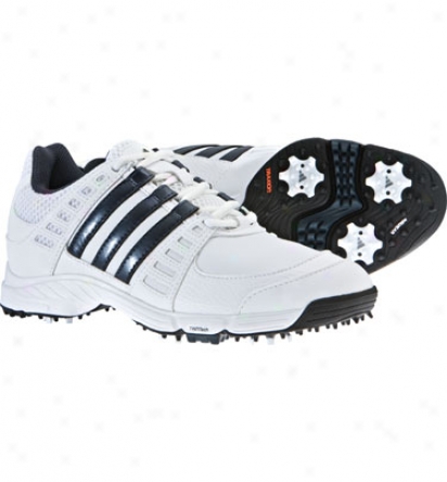 Adidas Juniors Tech Response 3.0 Golf Shoes (white/white/steel)
