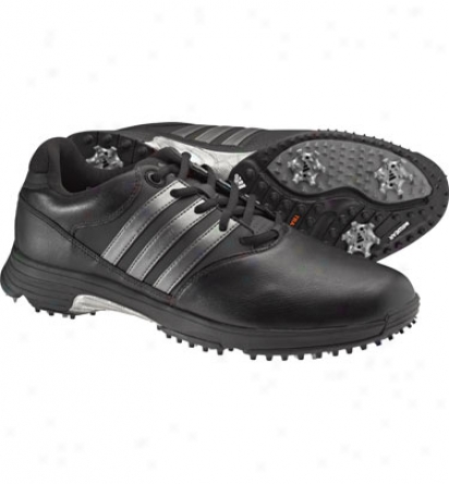 Adidas Mens Adicomfort 2 Golf Shoes (black/black/dark Silver Metallic)