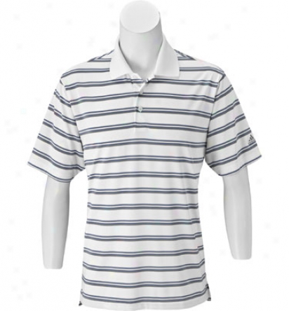 Adidas Men sClimalite White Base Stripe Polo