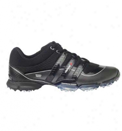Adidas Mens Powerband 3.0 S Golf Shoes (black/white/black)