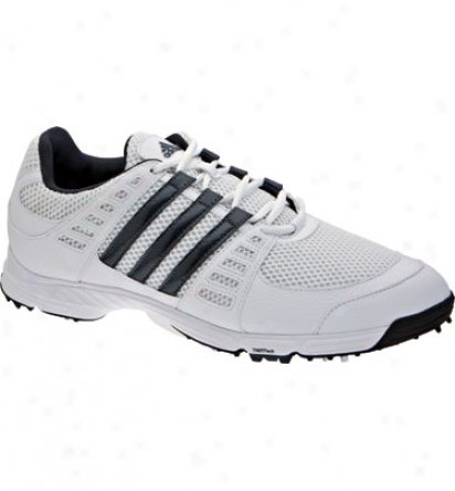 Adidas Mens Tech Response 3.0 - White/white/steel Metallic Golf Shoes