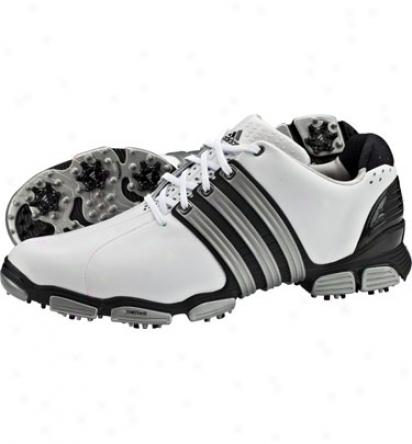 Adidas Mens Tour360 4.0 Golf Shoes (white/black/silver)