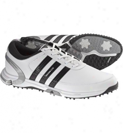 Adidas Mens Traxion Lite Fm - White/white/black Golf Shoes